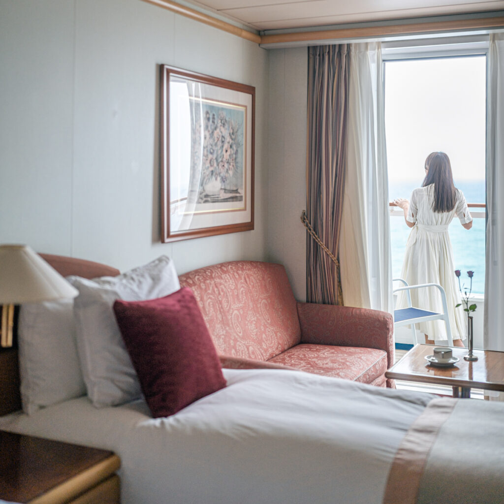 飛鳥Ⅱのバルコニー付き客室