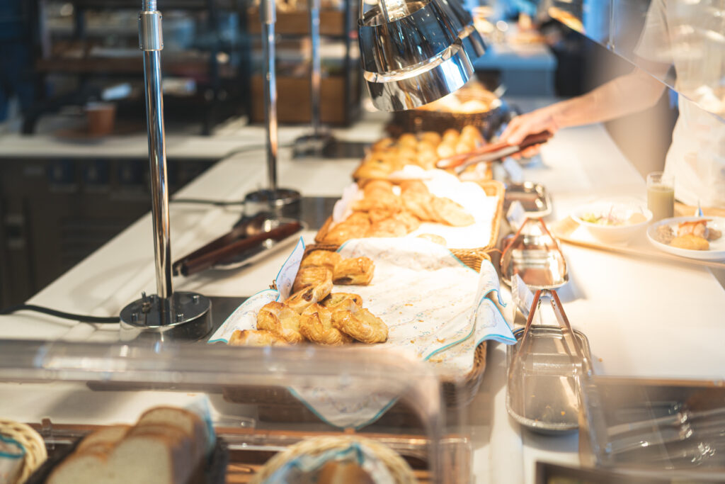 飛鳥Ⅱの朝食ビュッフェ
