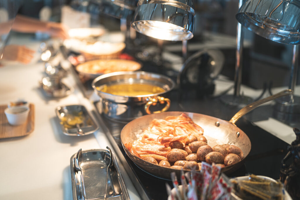 飛鳥Ⅱの朝食ビュッフェ