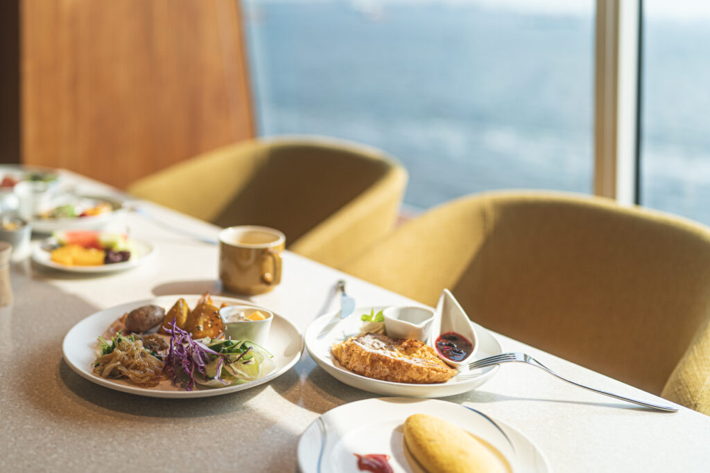 飛鳥Ⅱの朝食ビュッフェ