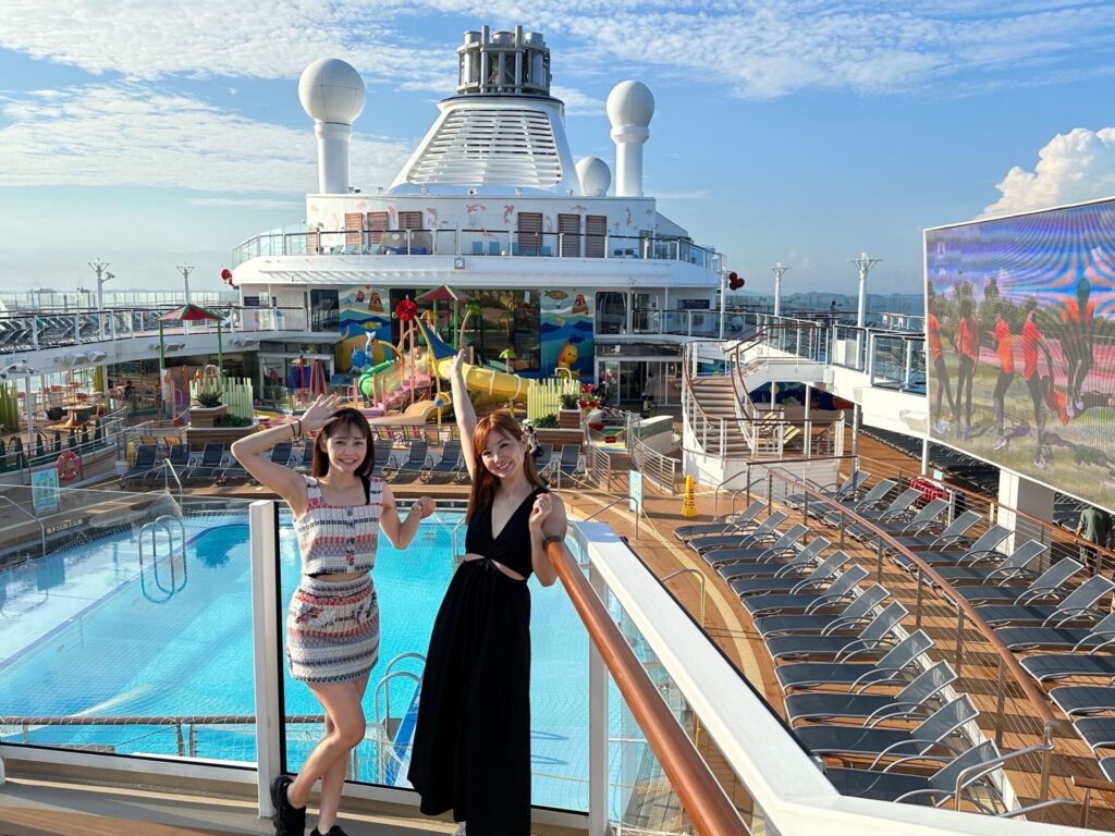 クルーズ船から下船しないで時間を楽しむ